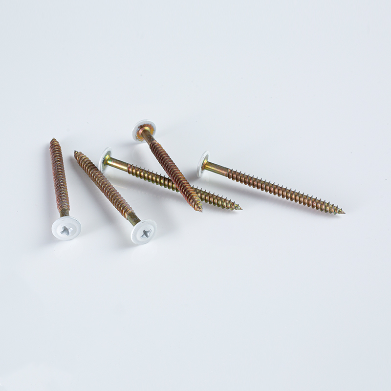 10-12×60 Z/Y (Head White Painted) Button Head Cross Recess Double Thread Sharp Point Screw