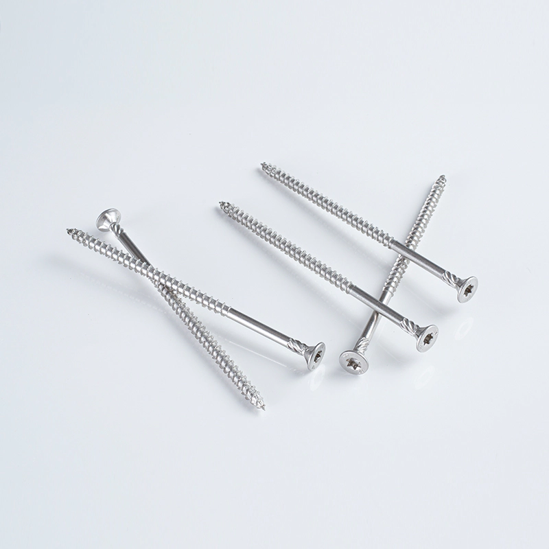 14-7×50-150 A4 SS316 Double Countersunk Torx Drive Two-Thread Square Cone Wood Screw