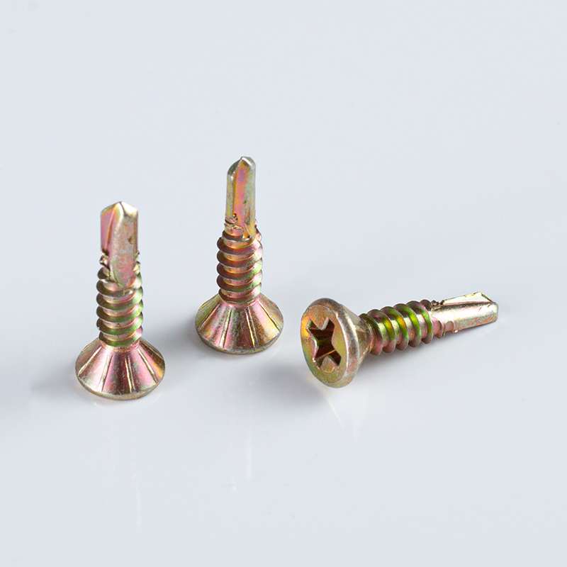 8-18x20-35 Zinc Yellow Countersunk Head with Wings Self-drilling Screw