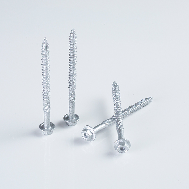 16-10x90 Hex Head With Internal Hexagon Groove Knurled And Scored Concrete Screw