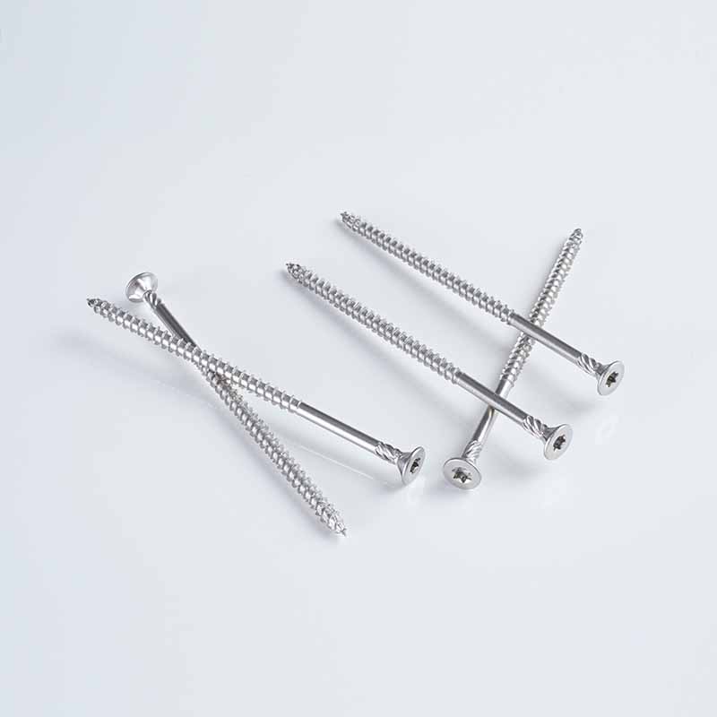 SS316 Torx Double Countersunk Double Thread Square Cone Point Screw 14-7x50-150 A4