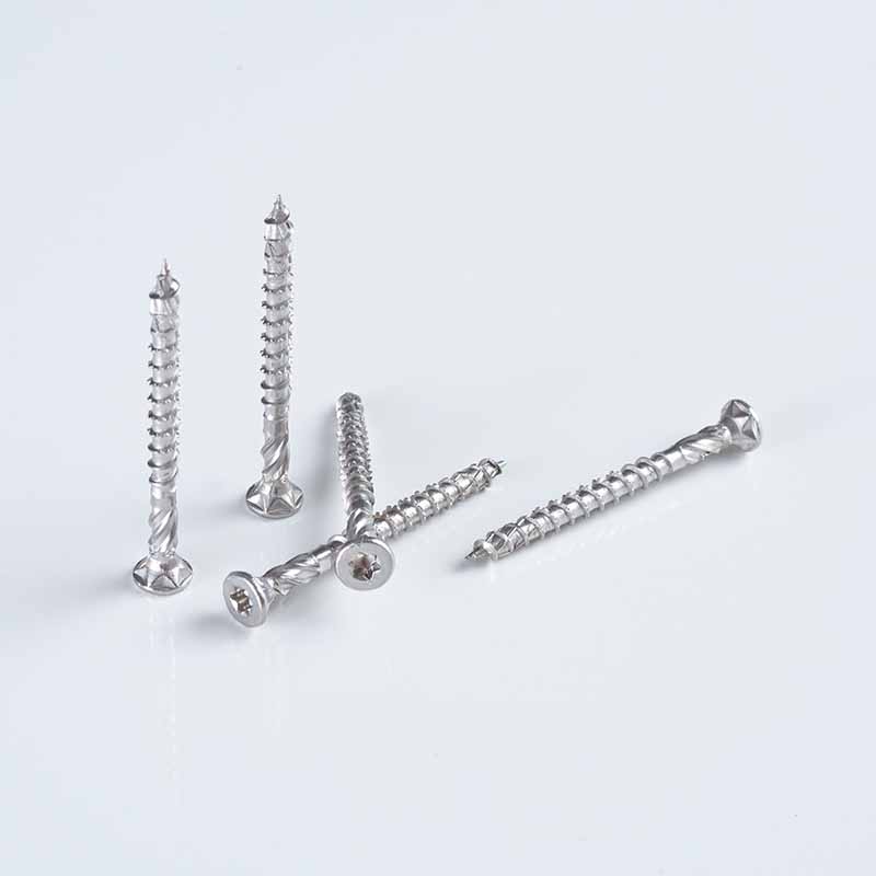 SS304 Double Countersunk Torx Recess Twisted Quick-Thread Wood Screw 8-10x50-65