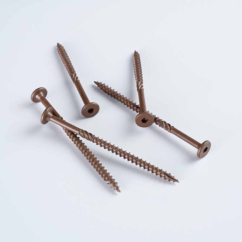 16-7x75-125 Brown Ruspert 500H T17 Internal Hex Serrated Knurled Screw